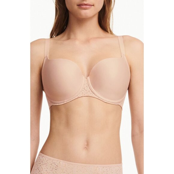 🆕CHANTELLE Norah Sweetheart Underwire T-Shirt Bra 36DD Beige #13FNO - Picture 1 of 10